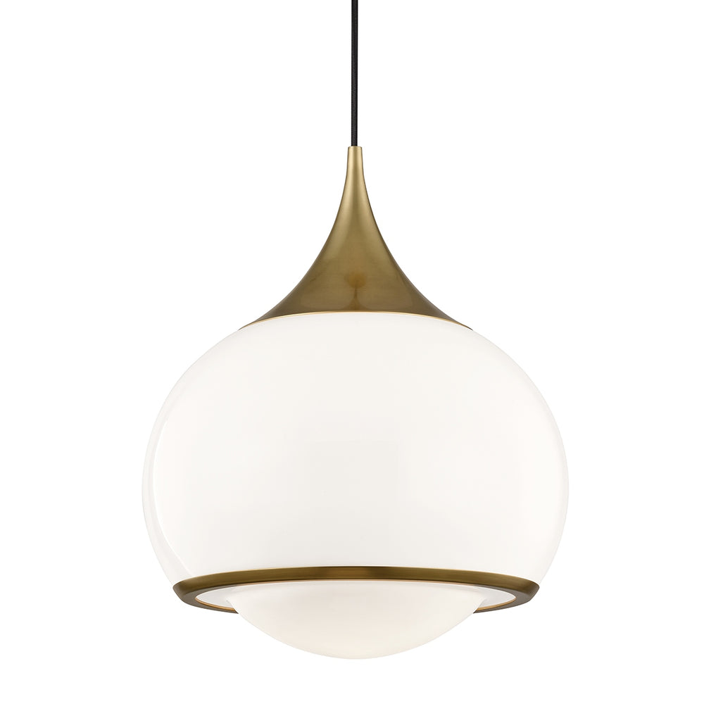 Mitzi Canada - One Light Pendant - Reese - Aged Brass- Union Lighting Luminaires Decor