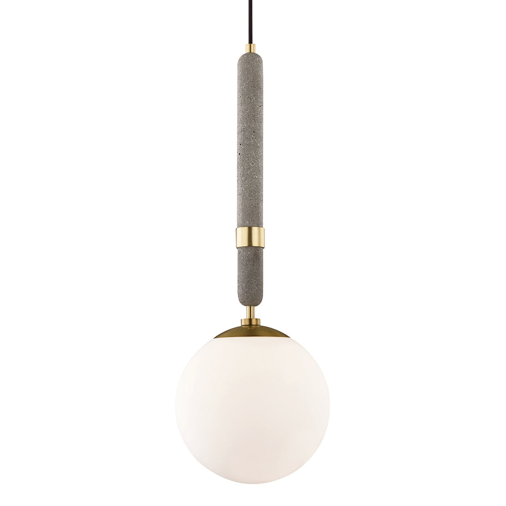 Mitzi Canada - One Light Pendant - Brielle - Aged Brass- Union Lighting Luminaires Decor
