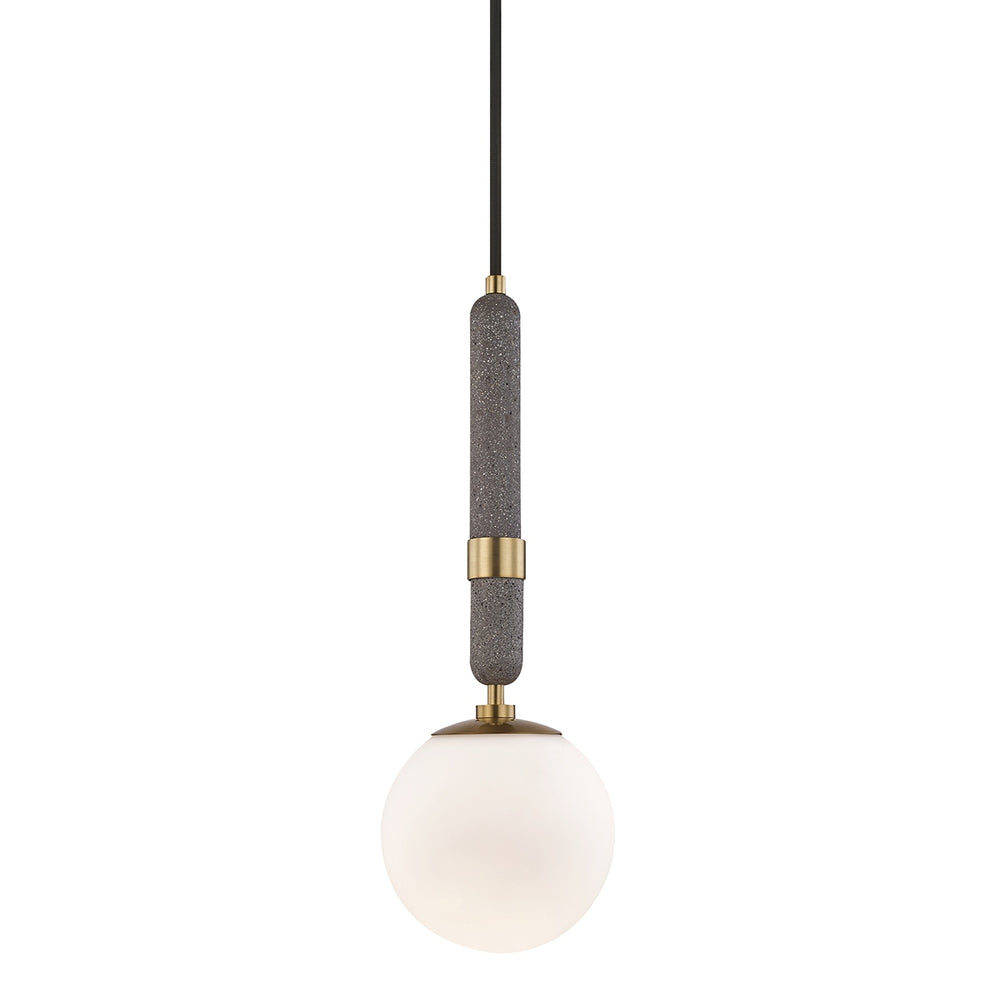 Mitzi Canada - One Light Pendant - Brielle - Aged Brass- Union Lighting Luminaires Decor