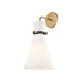 Mitzi - One Light Wall Sconce - Julia - Aged Brass/Black- Union Lighting Luminaires Decor