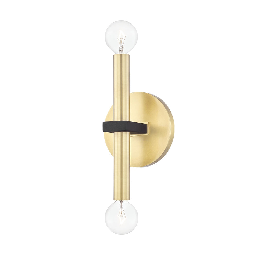 Mitzi Canada - Two Light Wall Sconce - Colette - Aged Brass/Black- Union Lighting Luminaires Decor