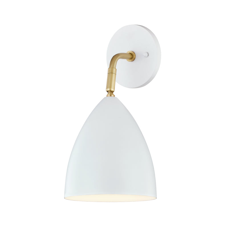 Mitzi - One Light Wall Sconce - Gia - Aged Brass/Soft Off White- Union Lighting Luminaires Decor