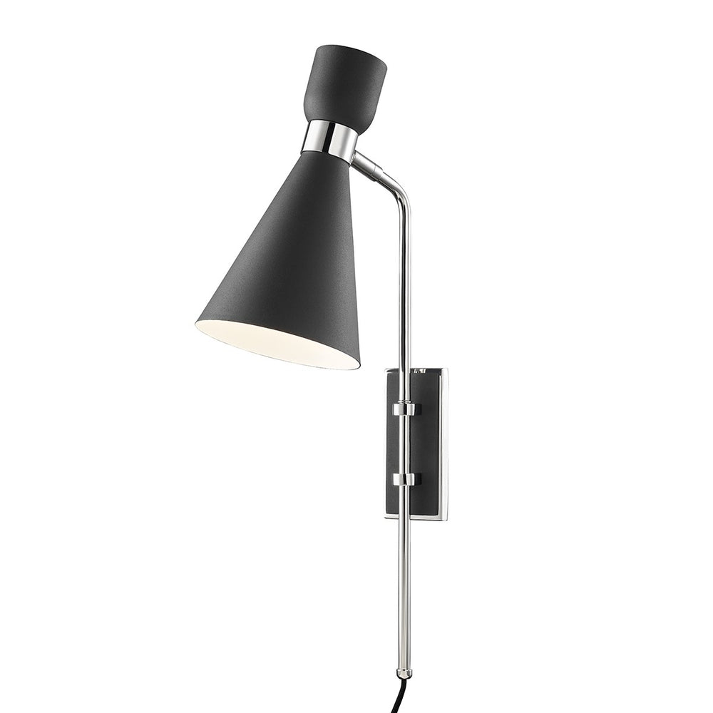 Mitzi Canada - One Light Wall Sconce - Willa - Polished Nickel/Black- Union Lighting Luminaires Decor