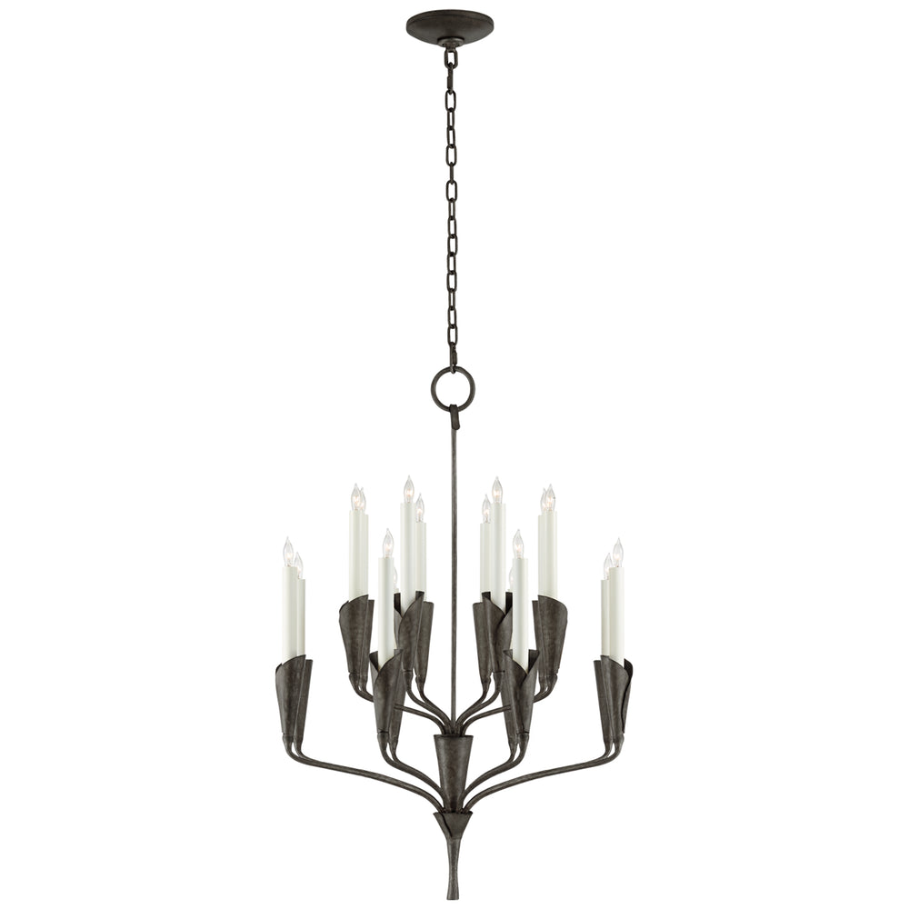 Visual Comfort Signature Canada - 16 Light Chandelier - Aiden - Aged Iron- Union Lighting Luminaires Decor