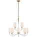 Visual Comfort Signature Canada - 12 Light Chandelier - Reagan - Antique-Burnished Brass and Crystal- Union Lighting Luminaires Decor