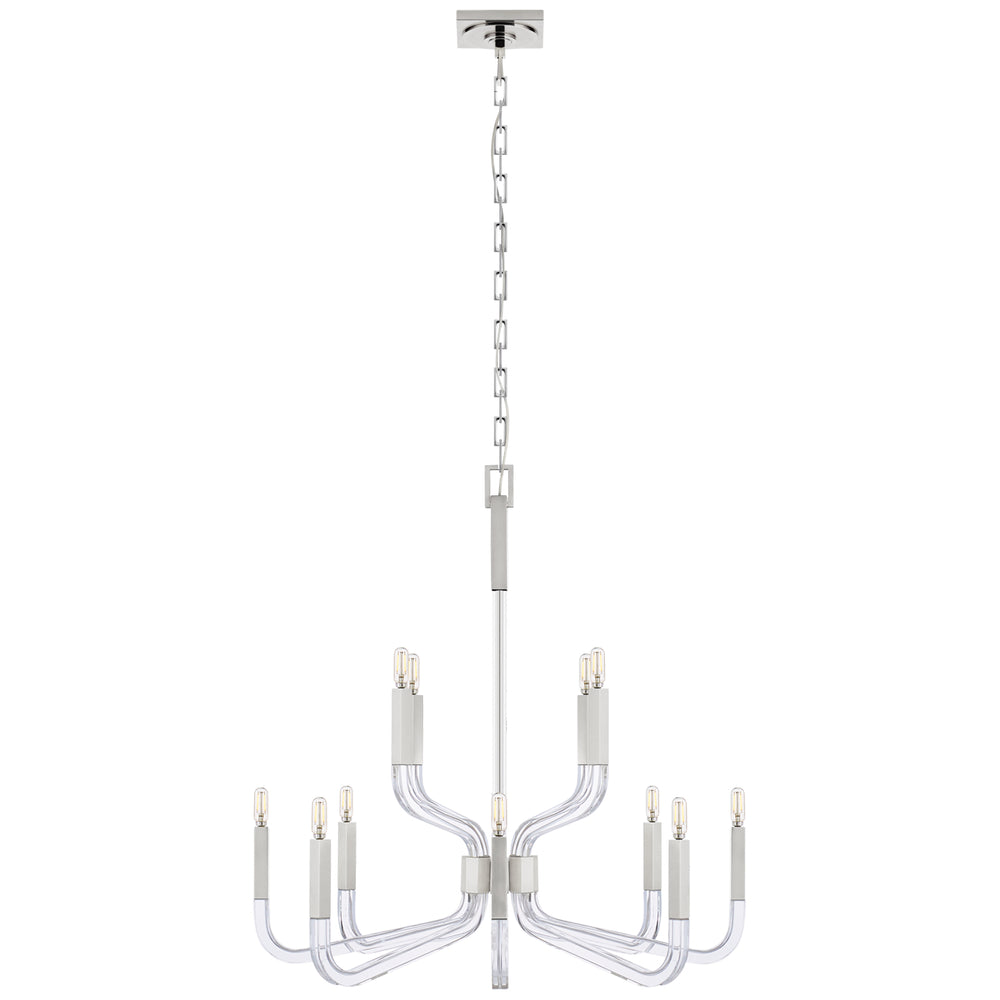 Visual Comfort Signature Canada - 12 Light Chandelier - Reagan - Polished Nickel and Crystal- Union Lighting Luminaires Decor