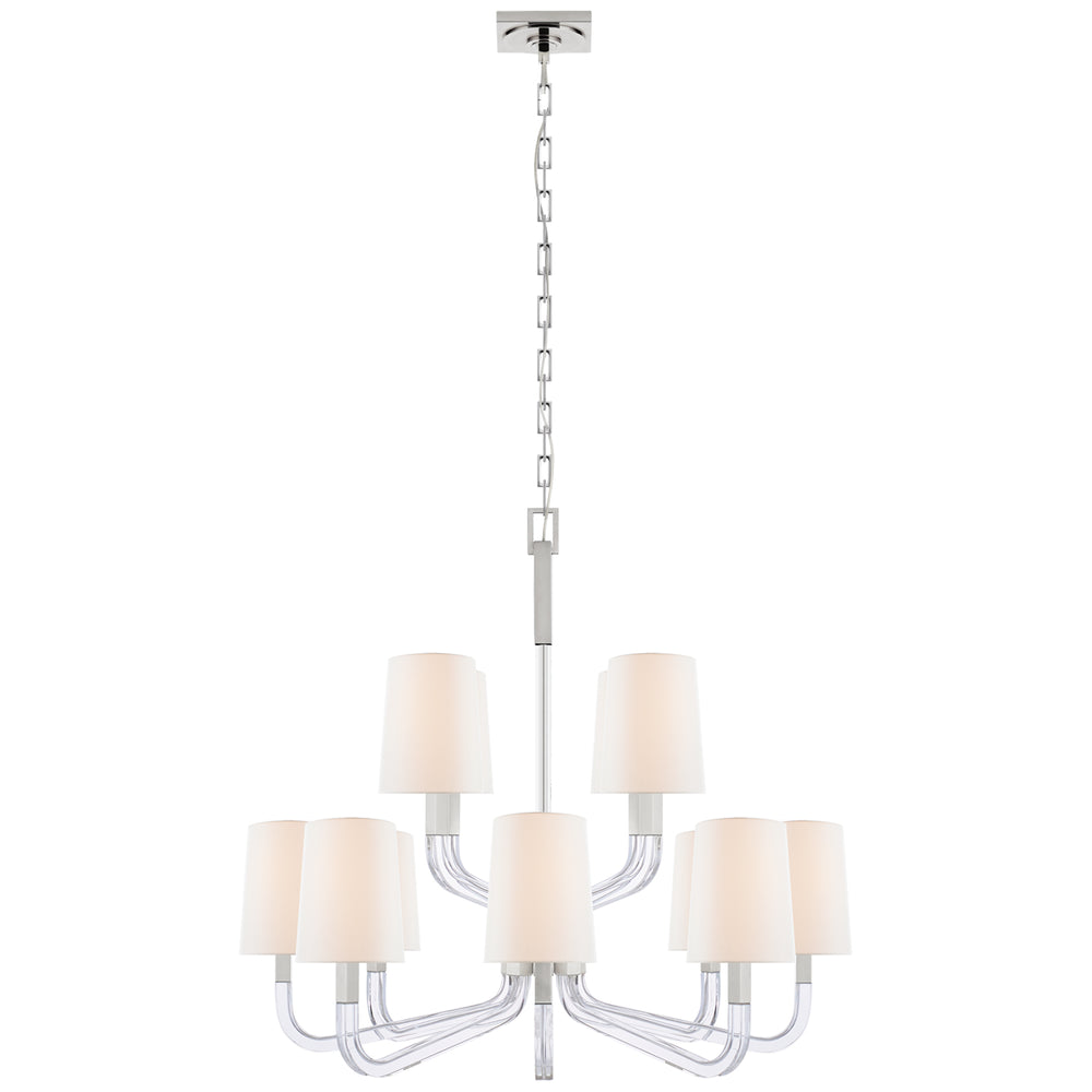 Visual Comfort Signature Canada - 12 Light Chandelier - Reagan - Polished Nickel and Crystal- Union Lighting Luminaires Decor