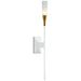 Visual Comfort Signature Canada - LED Wall Sconce - Stellar - Matte White and Antique Brass- Union Lighting Luminaires Decor