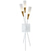 Visual Comfort Signature Canada - LED Wall Sconce - Stellar - Matte White and Antique Brass- Union Lighting Luminaires Decor