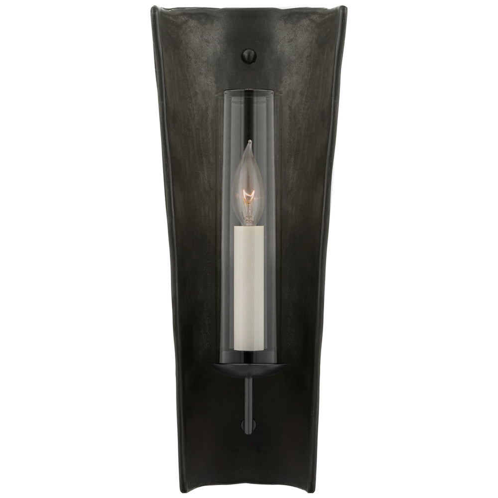 Visual Comfort Signature Canada - One Light Wall Sconce - Downey - Stained Black Metallic and Aged Iron- Union Lighting Luminaires Decor