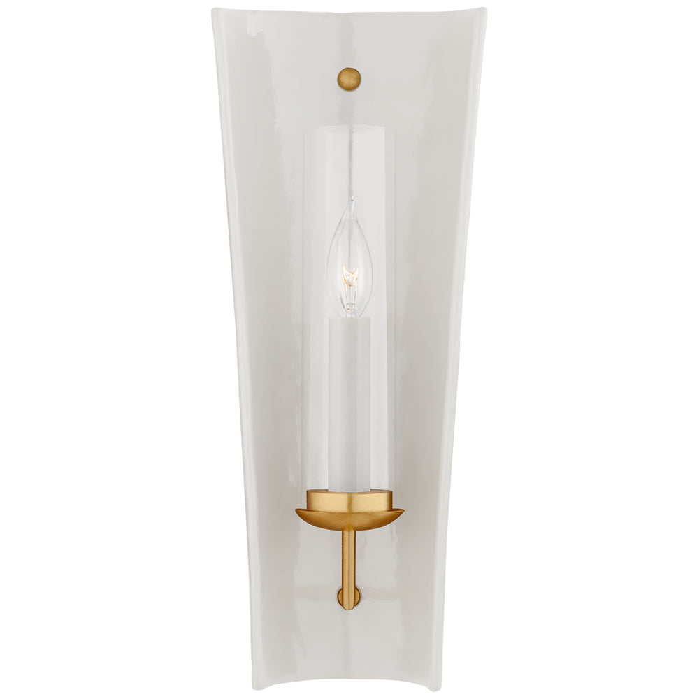 Visual Comfort Signature Canada - One Light Wall Sconce - Downey - White and Gild- Union Lighting Luminaires Decor