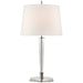 Visual Comfort Signature Canada - Two Light Table Lamp - Lyra - Polished Nickel and Crystal- Union Lighting Luminaires Decor