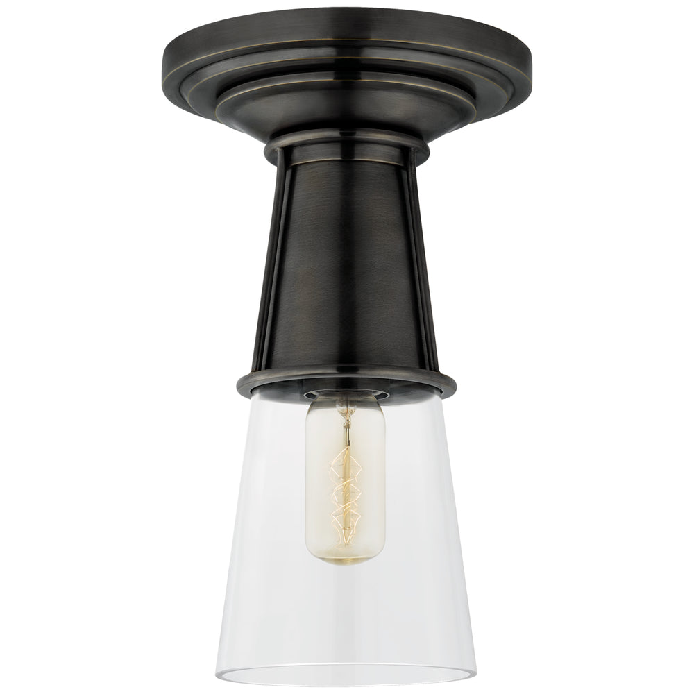 Visual Comfort Signature Canada - One Light Flush Mount - Robinson - Bronze- Union Lighting Luminaires Decor