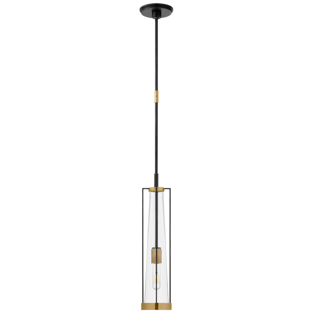 Visual Comfort Signature Canada - One Light Pendant - Calix - Bronze and Brass- Union Lighting Luminaires Decor