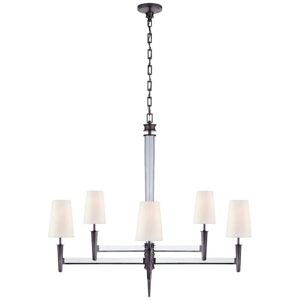 Visual Comfort Signature Canada - Eight Light Chandelier - Lyra - Bronze and Crystal- Union Lighting Luminaires Decor