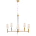 Visual Comfort Signature Canada - Eight Light Chandelier - Lyra - Hand-Rubbed Antique Brass and Crystal- Union Lighting Luminaires Decor