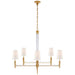 Visual Comfort Signature Canada - Eight Light Chandelier - Lyra - Hand-Rubbed Antique Brass and Crystal- Union Lighting Luminaires Decor