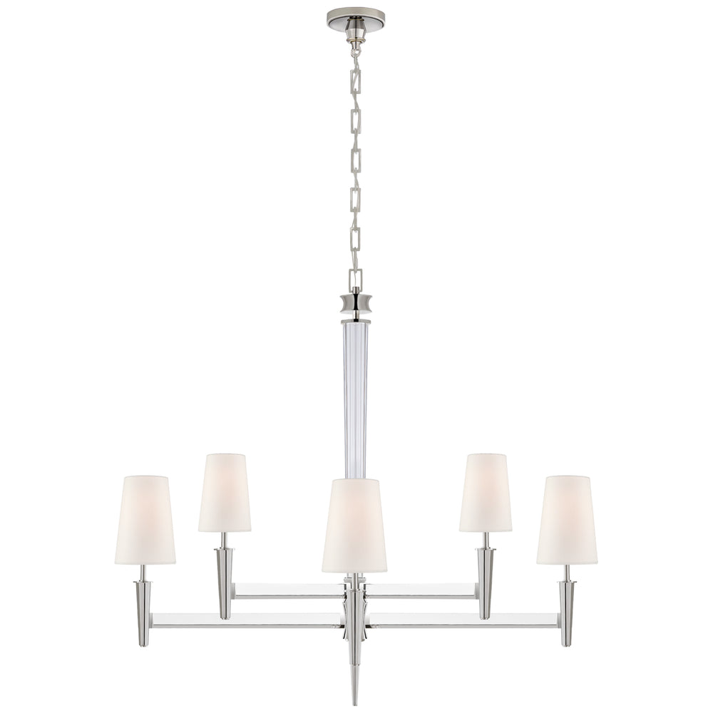 Visual Comfort Signature Canada - Eight Light Chandelier - Lyra - Polished Nickel and Crystal- Union Lighting Luminaires Decor