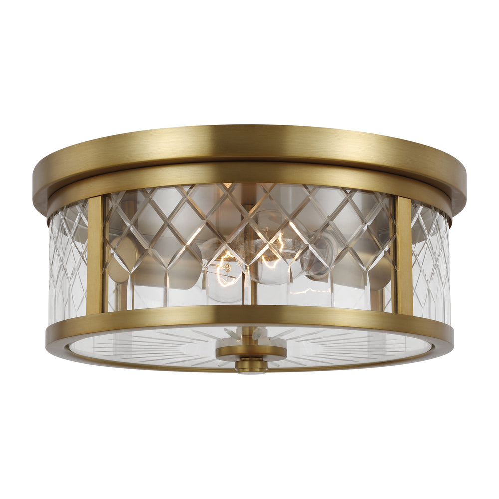 Visual Comfort Studio Canada - Two Light Flush Mount - Alec - Burnished Brass- Union Lighting Luminaires Decor
