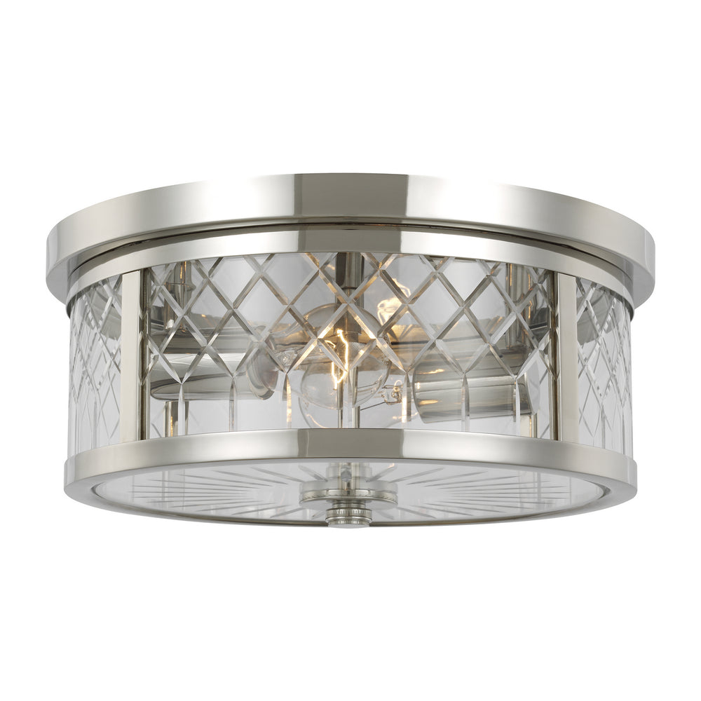 Visual Comfort Studio Canada - Two Light Flush Mount - Alec - Polished Nickel- Union Lighting Luminaires Decor