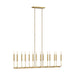 Visual Comfort Studio Canada - 14 Light Linear Chandelier - Brianna - Burnished Brass- Union Lighting Luminaires Decor