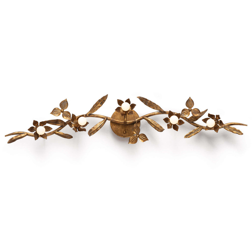 Regina Andrew Canada - Five Light Wall Sconce - Trillium - Antique Gold Leaf- Union Lighting Luminaires Decor