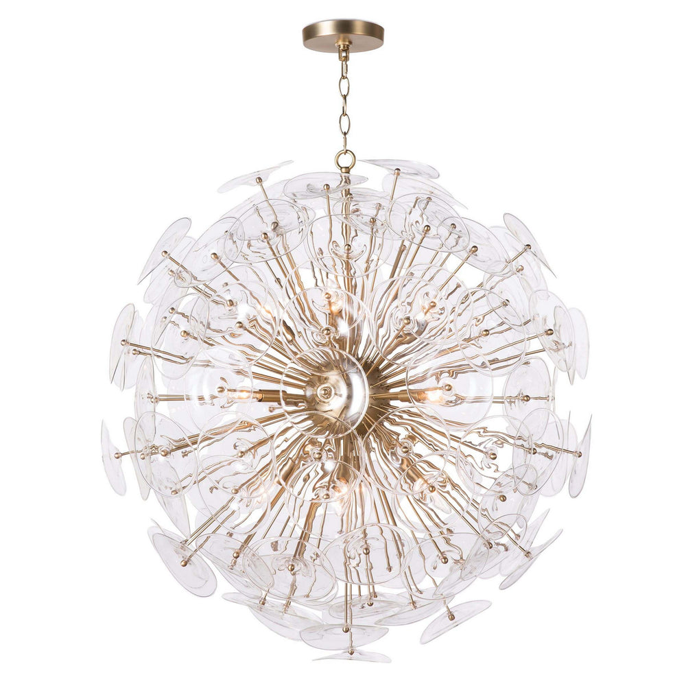 Regina Andrew Canada - 12 Light Chandelier - Poppy - Natural Brass- Union Lighting Luminaires Decor