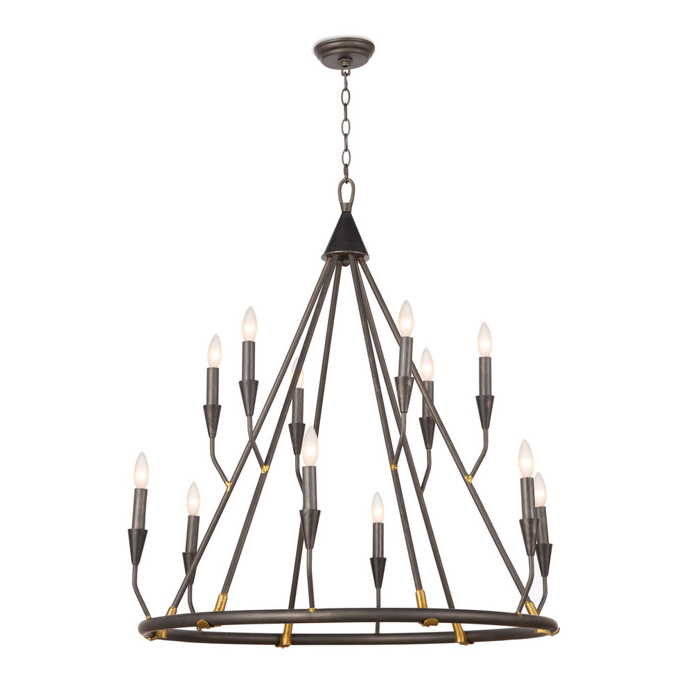 Regina Andrew Canada - 12 Light Chandelier - Sierra - Blackened Steel- Union Lighting Luminaires Decor