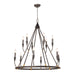 Regina Andrew Canada - 12 Light Chandelier - Sierra - Blackened Steel- Union Lighting Luminaires Decor