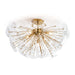 Regina Andrew Canada - Five Light Flush Mount - Poppy - Natural Brass- Union Lighting Luminaires Decor
