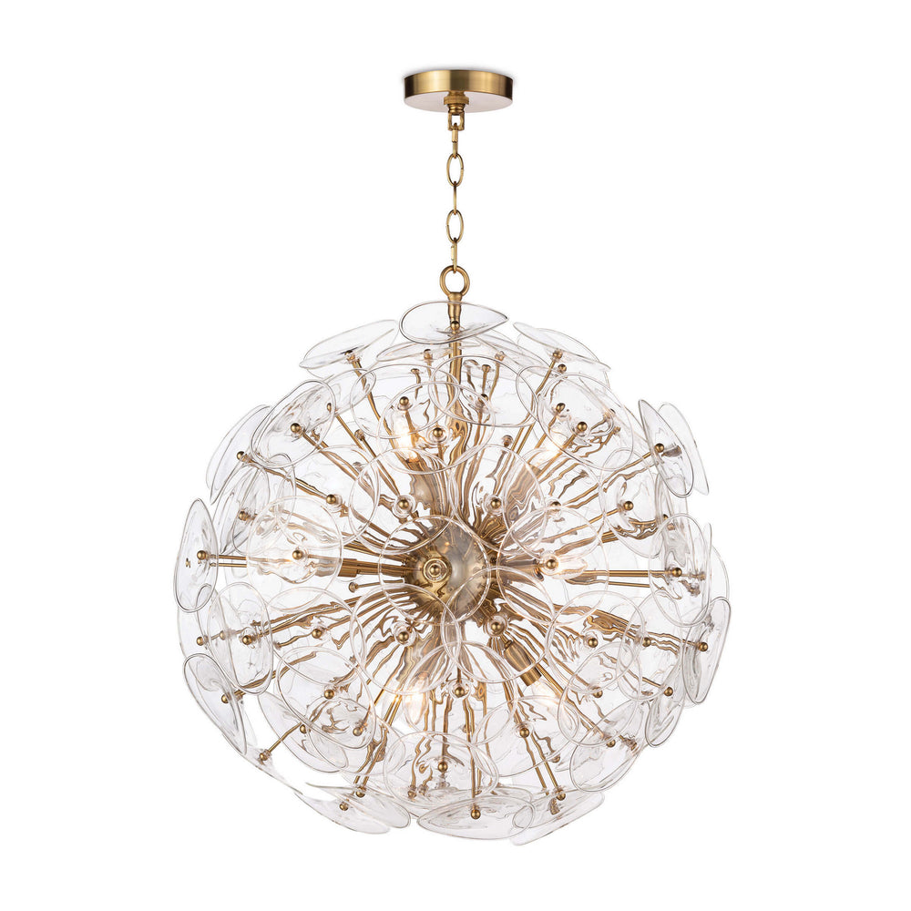 Regina Andrew Canada - Nine Light Chandelier - Poppy - Natural Brass- Union Lighting Luminaires Decor