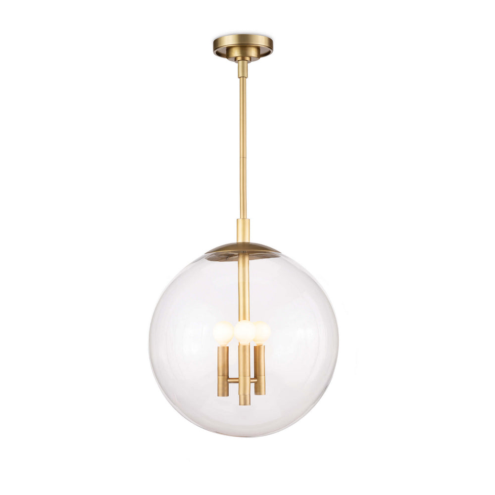 Regina Andrew Canada - Three Light Pendant - Cafe - Natural Brass- Union Lighting Luminaires Decor
