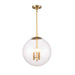 Regina Andrew Canada - Three Light Pendant - Cafe - Natural Brass- Union Lighting Luminaires Decor