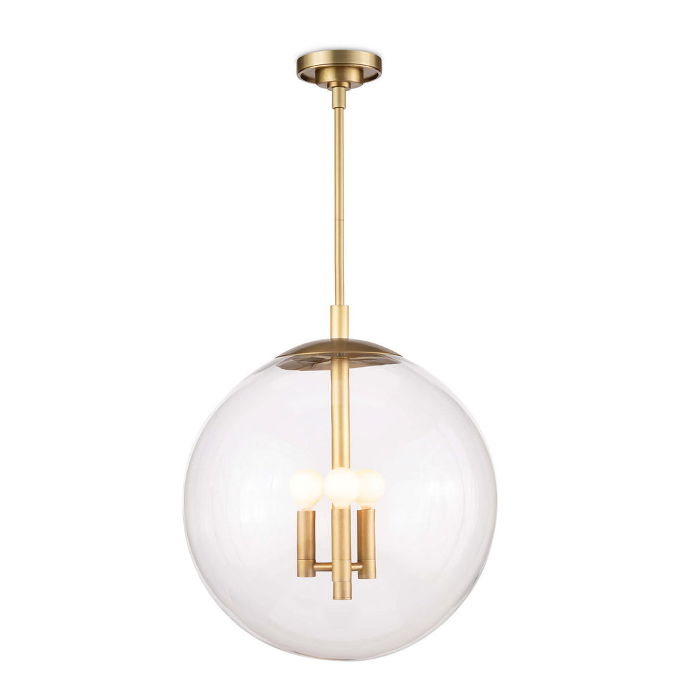 Regina Andrew Canada - Three Light Pendant - Cafe - Natural Brass- Union Lighting Luminaires Decor