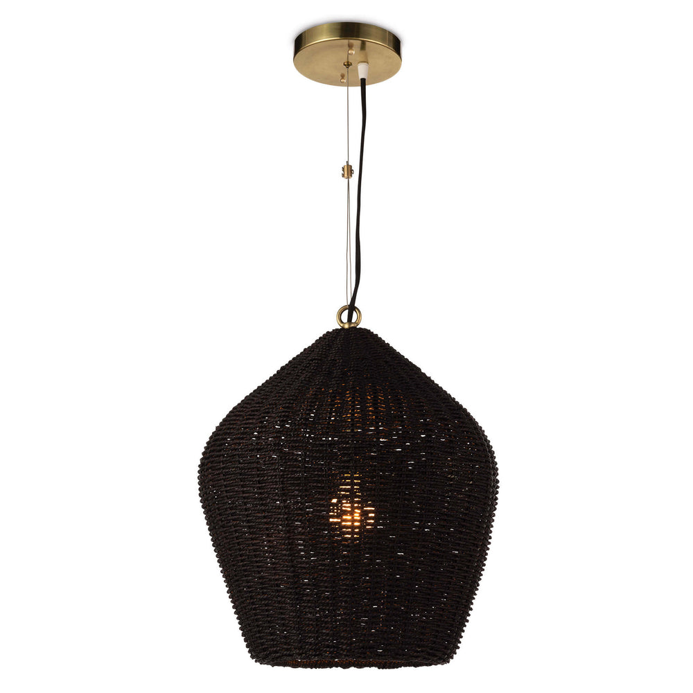 Regina Andrew Canada - One Light Pendant - Georgian - Black- Union Lighting Luminaires Decor