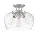 Savoy House - Three Light Semi-Flush Mount - Octave - Satin Nickel- Union Lighting Luminaires Decor
