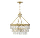 Savoy House - Four Light Pendant - Windham - Warm Brass- Union Lighting Luminaires Decor
