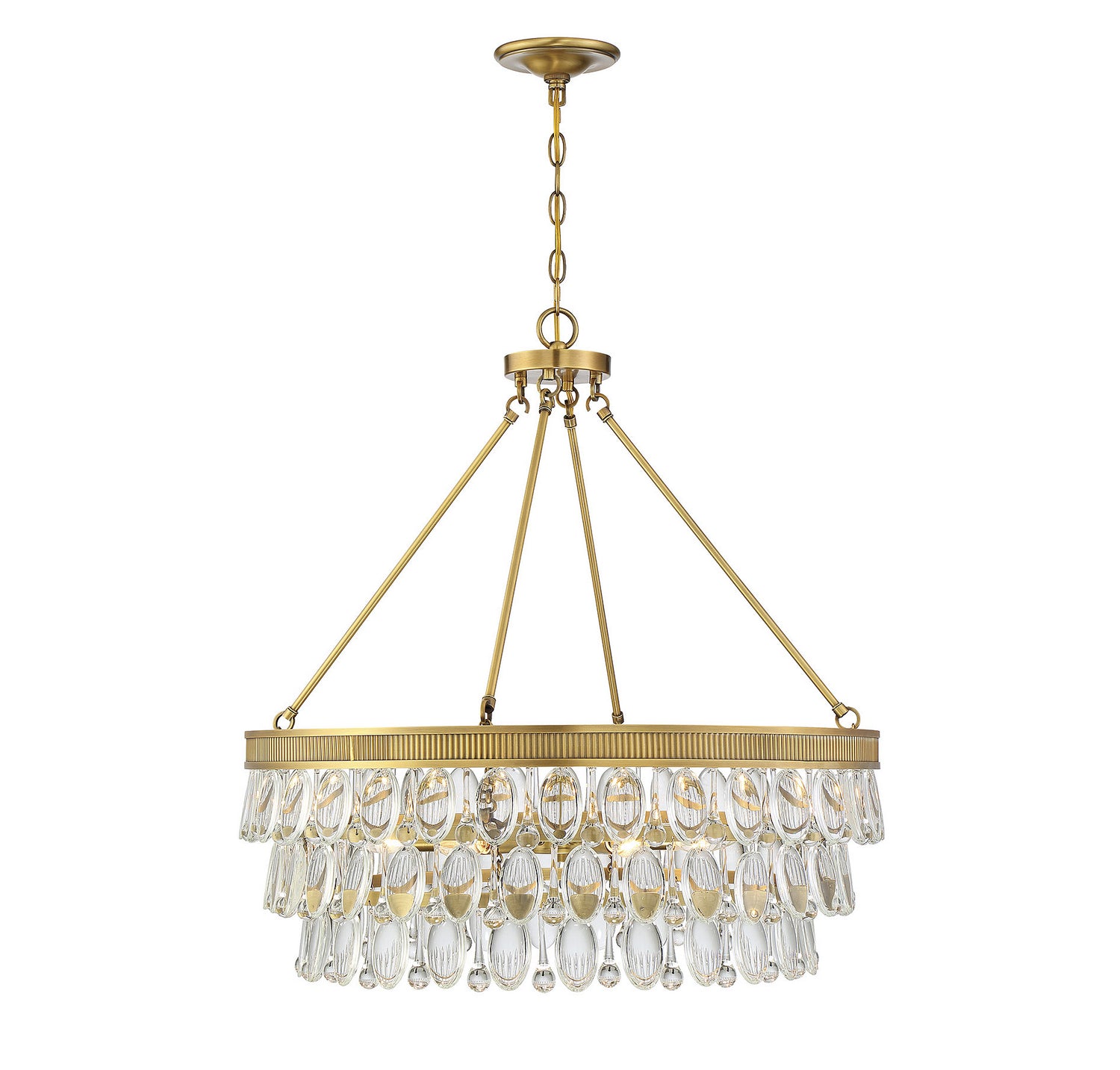 Savoy House - Six Light Pendant - Windham - Warm Brass- Union Lighting Luminaires Decor