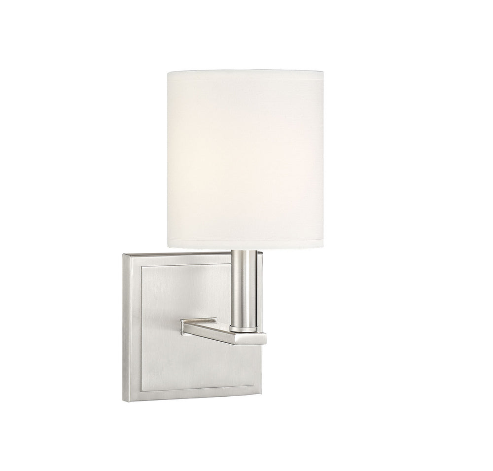 Savoy House - One Light Wall Sconce - Waverly - Satin Nickel- Union Lighting Luminaires Decor