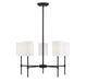 Meridian - Five Light Chandelier - Mchan - Matte Black- Union Lighting Luminaires Decor