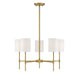 Meridian - Five Light Chandelier - Mchan - Natural Brass- Union Lighting Luminaires Decor