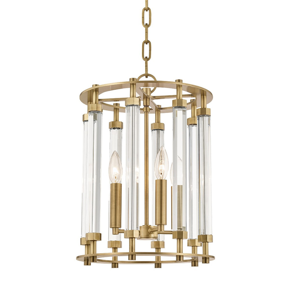 Hudson Valley Canada - Four Light Lantern - Haddon - Aged Brass- Union Lighting Luminaires Decor