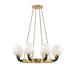Hudson Valley Canada - Eight Light Chandelier - Werner - Aged Brass/Black- Union Lighting Luminaires Decor