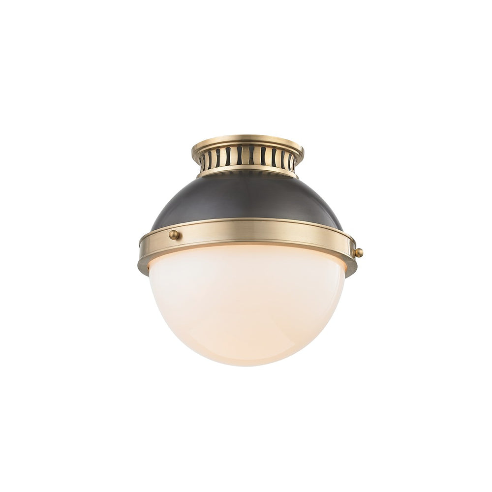 Hudson Valley Canada - One Light Flush Mount - Latham - Aged/Antique Distressed Bronze- Union Lighting Luminaires Decor