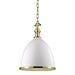 Hudson Valley Canada - One Light Pendant - Viceroy - White/Aged Brass- Union Lighting Luminaires Decor
