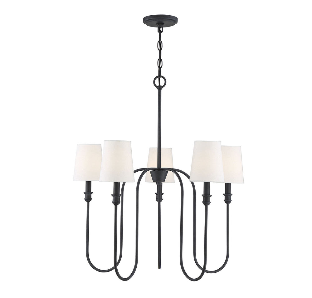 Meridian - Five Light Chandelier - Mchan - Aged Iron- Union Lighting Luminaires Decor