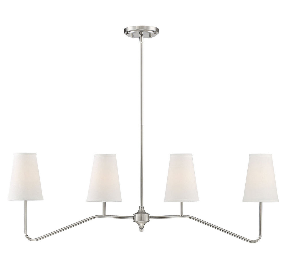 Meridian - Four Light Chandelier - Mchan - Brushed Nickel- Union Lighting Luminaires Decor