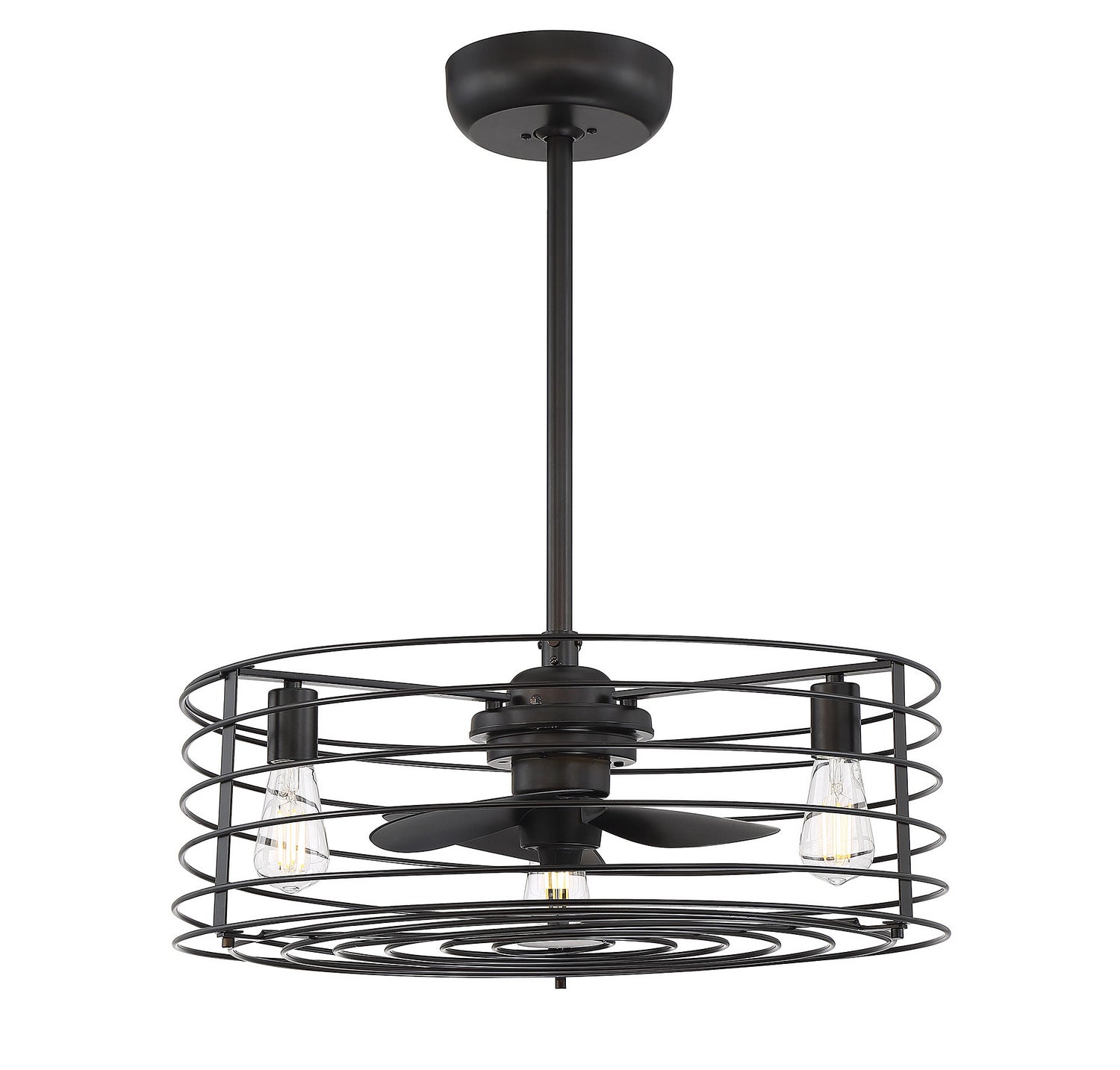 Meridian - Three Light Fan D'lier - Moutd - Oil Rubbed Bronze- Union Lighting Luminaires Decor