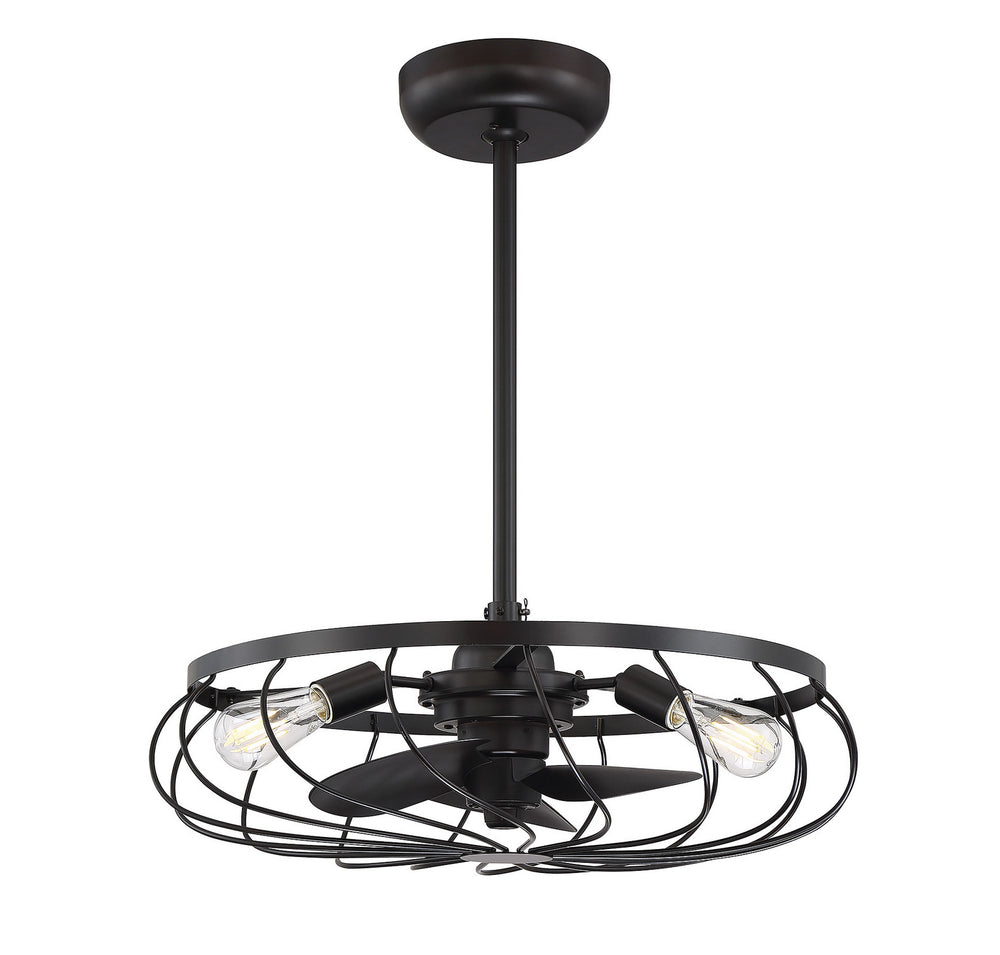 Meridian - Three Light Fan D'lier - Moutd - Oil Rubbed Bronze- Union Lighting Luminaires Decor