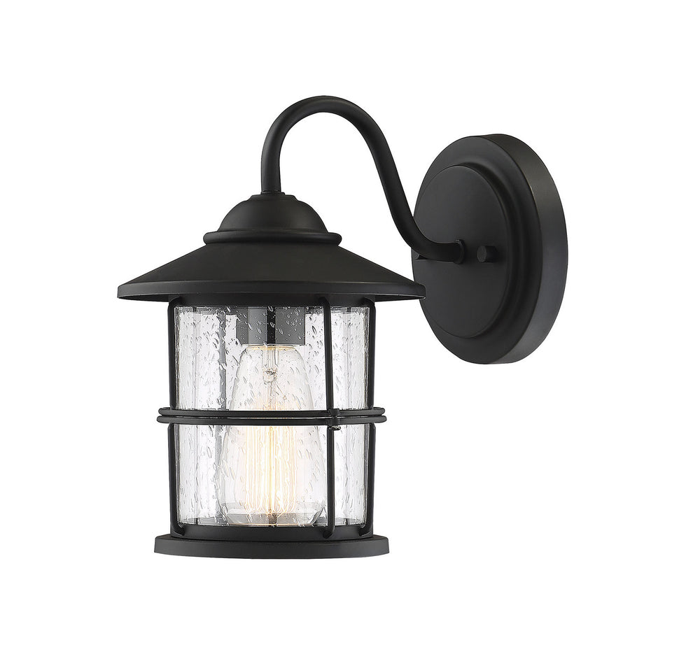 Meridian - One Light Outdoor Wall Sconce - Moutd - Matte Black- Union Lighting Luminaires Decor